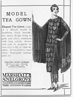 Advert for a tea gown from Marshall Snelgrove, London, 1926 Advert for a tea gown from Marshall Snelgrove, London, 1926
