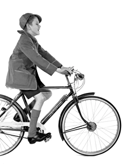 <b class=qtipBold><figcaption>Advertisement for Triumph bicycles</figcaption></b><br>Advertisement for Triumph bicycles -- boy model (David Scully). 1959<br><em>© The Colin Sherborne Collection/Mary Evans Picture Library</em> Advertisement for Triumph bicycles