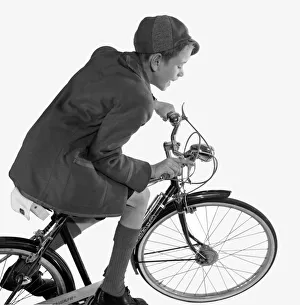 <b class=qtipBold><figcaption>Advertisement for Triumph bicycles</figcaption></b><br>Advertisement for Triumph bicycles -- boy model (David Scully). 1959<br><em>© The Colin Sherborne Collection/Mary Evans Picture Library</em> Advertisement for Triumph bicycles