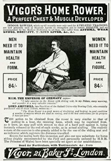 Rowers Gallery: Advert for Vigors home rower 1895
