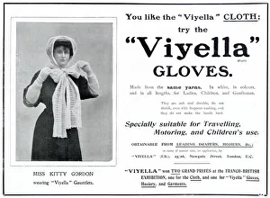 Advert for Viyella, womens motoring headscarf 1908 Advert for Viyella, womens motoring headscarf 1908