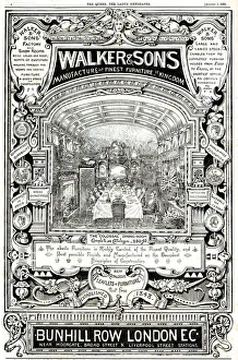 Advert, Walker & Sons, Bunhill Row, London Advert, Walker & Sons, Bunhill Row, London