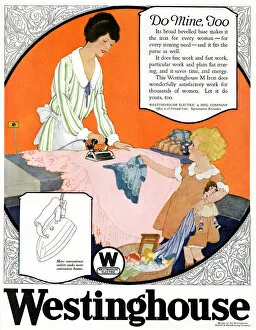 Chores Gallery: Advert, Westinghouse electric iron