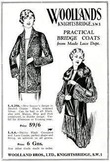 Advert for Woollands practical bridge coats 1929 Advert for Woollands practical bridge coats 1929