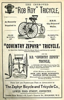 Zephyr Gallery: Advertisement, Zephyr Bicycle and Tricycle Co, Coventry