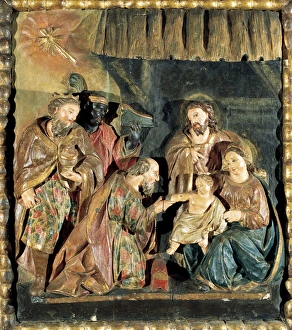 Adoration of the Magi. Catalan School. Relief Adoration of the Magi. Catalan School. Relief