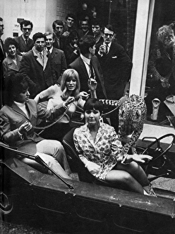 Stunt Gallery: Adrienne Posta at the opening of the Tomcat boutique, 1966