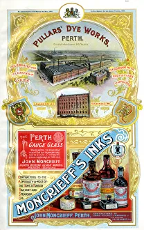 Adverts, Pullars Dye Works, Moncrieff's Inks Adverts, Pullars Dye Works, Moncrieff's Inks