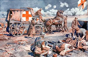 Cart Gallery: At an Advanced Dressing Station on the Western Front, Matania