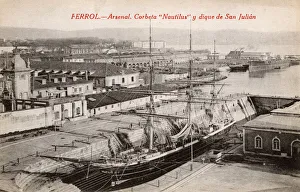 Aerial view of the Arsenal, Ferrol, Galicia, Spain Aerial view of the Arsenal, Ferrol, Galicia, Spain