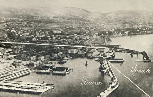 Aerial view of the border - Free State of Fiume and Susek Aerial view of the border - Free State of Fiume and Susek