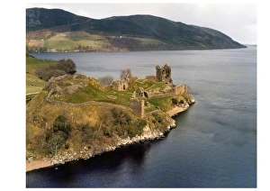 Aerial view of Castle Urquhart, Loch Ness, Scotland Aerial view of Castle Urquhart, Loch Ness, Scotland