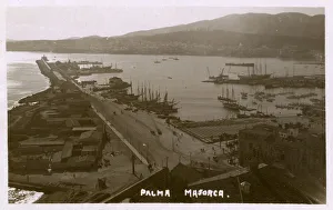 Aerial view of the docks at Palma de Majorca, Majorca, Spain Aerial view of the docks at Palma de Majorca, Majorca, Spain