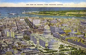Aerial view of Havana, Cuba showing the Capitol Building Aerial view of Havana, Cuba showing the Capitol Building