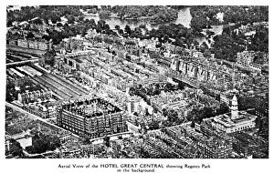 Aerial view of Hotel Great Central and Regents Park, London Aerial view of Hotel Great Central and Regents Park, London