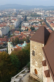 Slovenia Gallery: Aerial view of Ljubljana, Slovenia