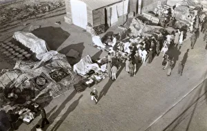 Aerial view of market, Ceuta, Morocco, North Africa Aerial view of market, Ceuta, Morocco, North Africa