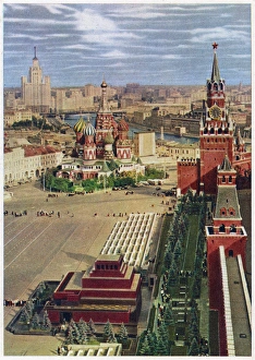 Russia Gallery: Aerial view of Red Square, Moscow, Russia