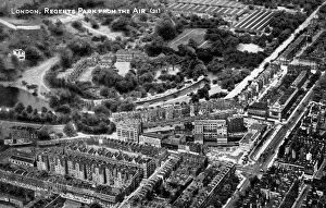 Images Dated 1st November 2011: Aerial view of Regents Park in London