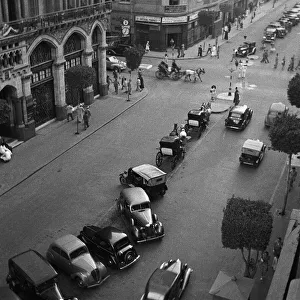 Aerial view of a street in Cairo, Egypt Aerial view of a street in Cairo, Egypt
