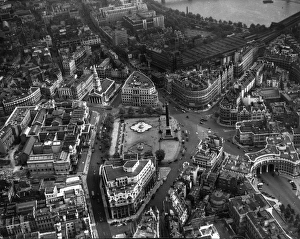 An aerial view of Trafalgar Square, London An aerial view of Trafalgar Square, London
