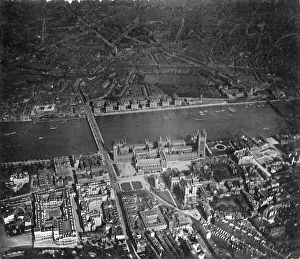 Aerial view of Westminster from a balloon Aerial view of Westminster from a balloon