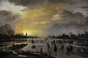 Aert van der Neer (c. 1603-1677). Winter Landscape with Ice Aert van der Neer (c. 1603-1677). Winter Landscape with Ice