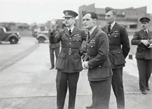 Battle of Britain Gallery: Air Marshal Lord Hugh Dowding (Left) with Group Captain ?