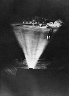 Aircraft preparing to depart for night bombardment, WW1 Aircraft preparing to depart for night bombardment, WW1