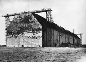 Airship Hangar in 1918 with Huge Landscape Artwork Paint? Airship Hangar in 1918 with Huge Landscape Artwork Paint?