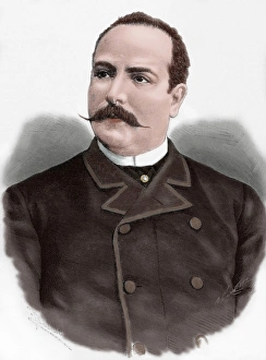 Alberto Bosch Fustegueras (1848-1900). Colored engraving Alberto Bosch Fustegueras (1848-1900). Colored engraving