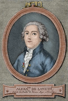 Alexandre de Lameth (1760-1829). Colored engraving Alexandre de Lameth (1760-1829). Colored engraving