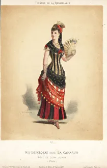 Images Dated 23rd January 2019: Alexina Desclozas as Dona Juana in La Camargo, 1879