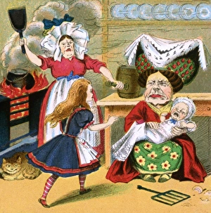 Alice in Wonderland, Duchess, cook and baby Alice in Wonderland, Duchess, cook and baby