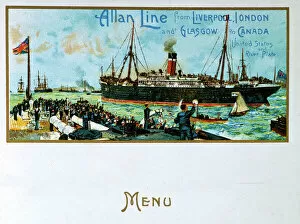 National Archives Collection: Allan Line menu
