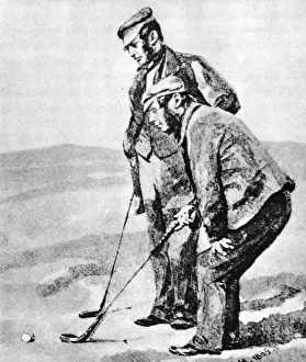Golfer Gallery: Allan Robertson and Tom Morris playing golf