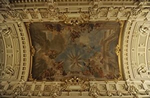 Images Dated 10th April 2012: Allegorical fresco. Hall ceiling. Museum of Ethnography. Bud