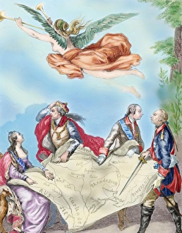 Allegory of the 1st partition of Poland. 1772 Allegory of the 1st partition of Poland. 1772