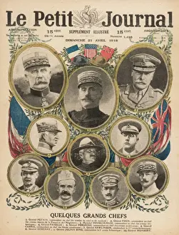 Generals And Leader Prints: Allied Commanders WWI Print: Portraits of Key Leaders
