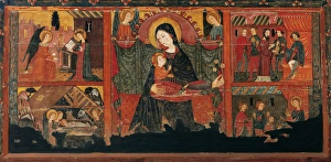 Altarpiece of Bellver de Cerdanya. Painted wood. 14th C., by Altarpiece of Bellver de Cerdanya. Painted wood. 14th C., by