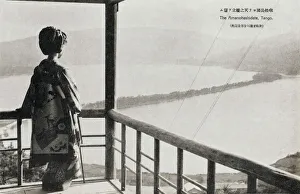 The Amanohashidate admired by a Geisha The Amanohashidate admired by a Geisha