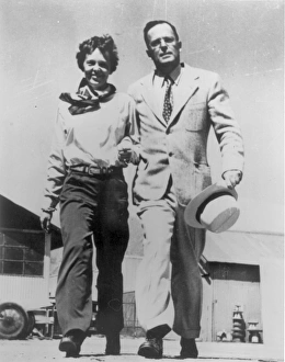 Amelia Earhart and her husband George Putnam Amelia Earhart and her husband George Putnam