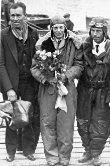 Amelia Earhart; Wilmer Stultz (r) and Louis Gordon Amelia Earhart; Wilmer Stultz (r) and Louis Gordon