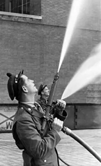 Emitting Collection: American fog gun in operation, WW2