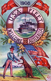 The American Great White Fleet arrives in Australia The American Great White Fleet arrives in Australia