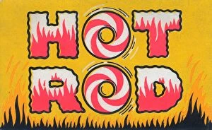 Hot Rod Collection: American Hot Rod postcard - for sticking on ones car bumper
