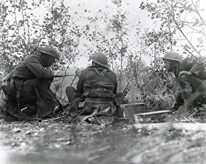 Gunner Gallery: American machine gunners, Grandpre, France, WW1