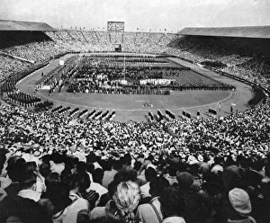 American Olympic athletes march round Wembley Stadium, 1948 American Olympic athletes march round Wembley Stadium, 1948