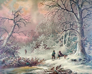 <b class=qtipBold><figcaption>American winter in the woods</figcaption></b><br>American winter in the woods. Date:<br><em>© Mary Evans / Library of Congress</em> American winter in the woods
