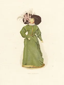 Amy Robsart doll dressed in green satin by young Princess Amy Robsart doll dressed in green satin by young Princess